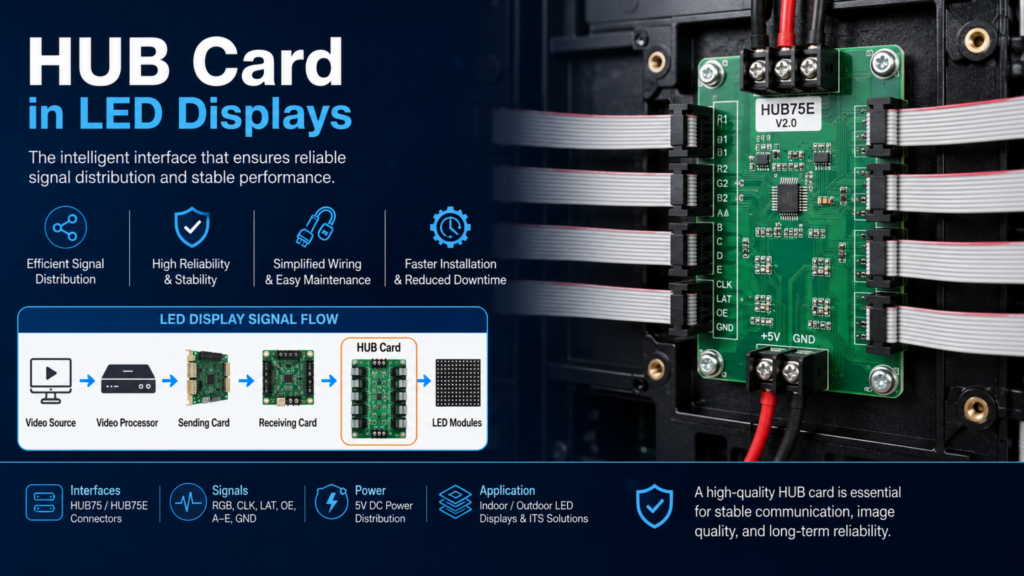 HUB Card architecture in LED displays