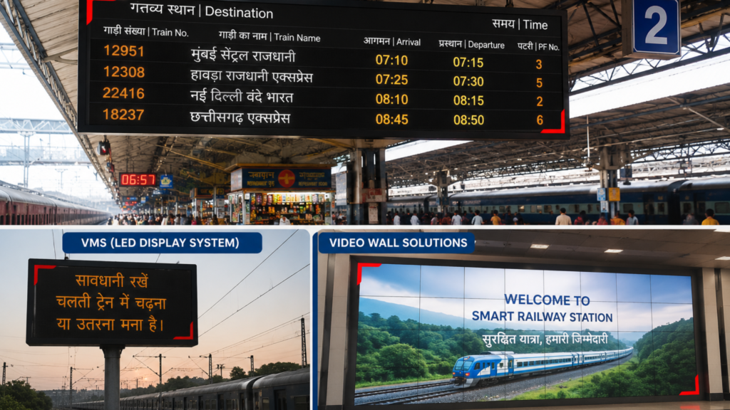 digital displays in Indian railways