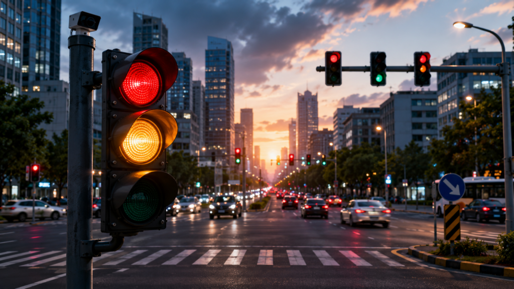 why do traffic lights turn yellow before red