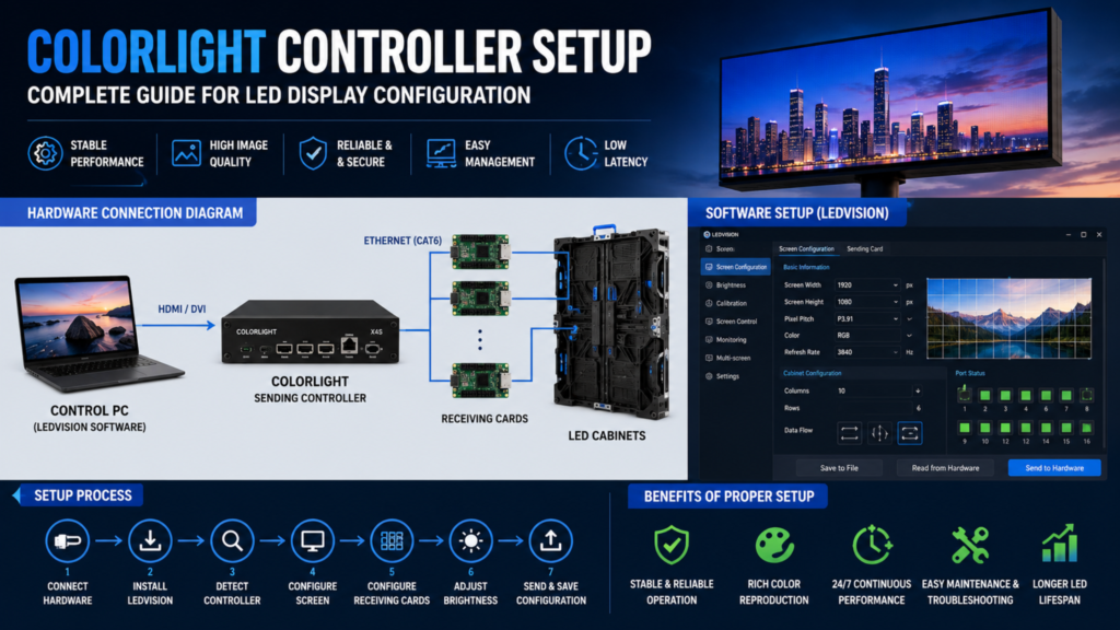 Colorlight Controller Setup for outdoor LED display