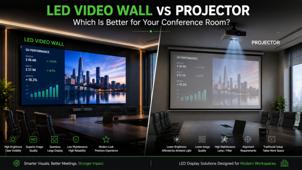 LED video wall vs projector